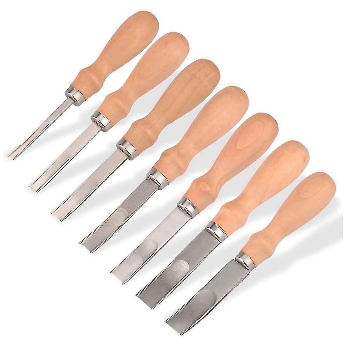 7 Pcs Leather Edge Skiving Beveler Tool, Leather Edge Beveler Tool, Leather Edge Trimmer, (4/6/8/10