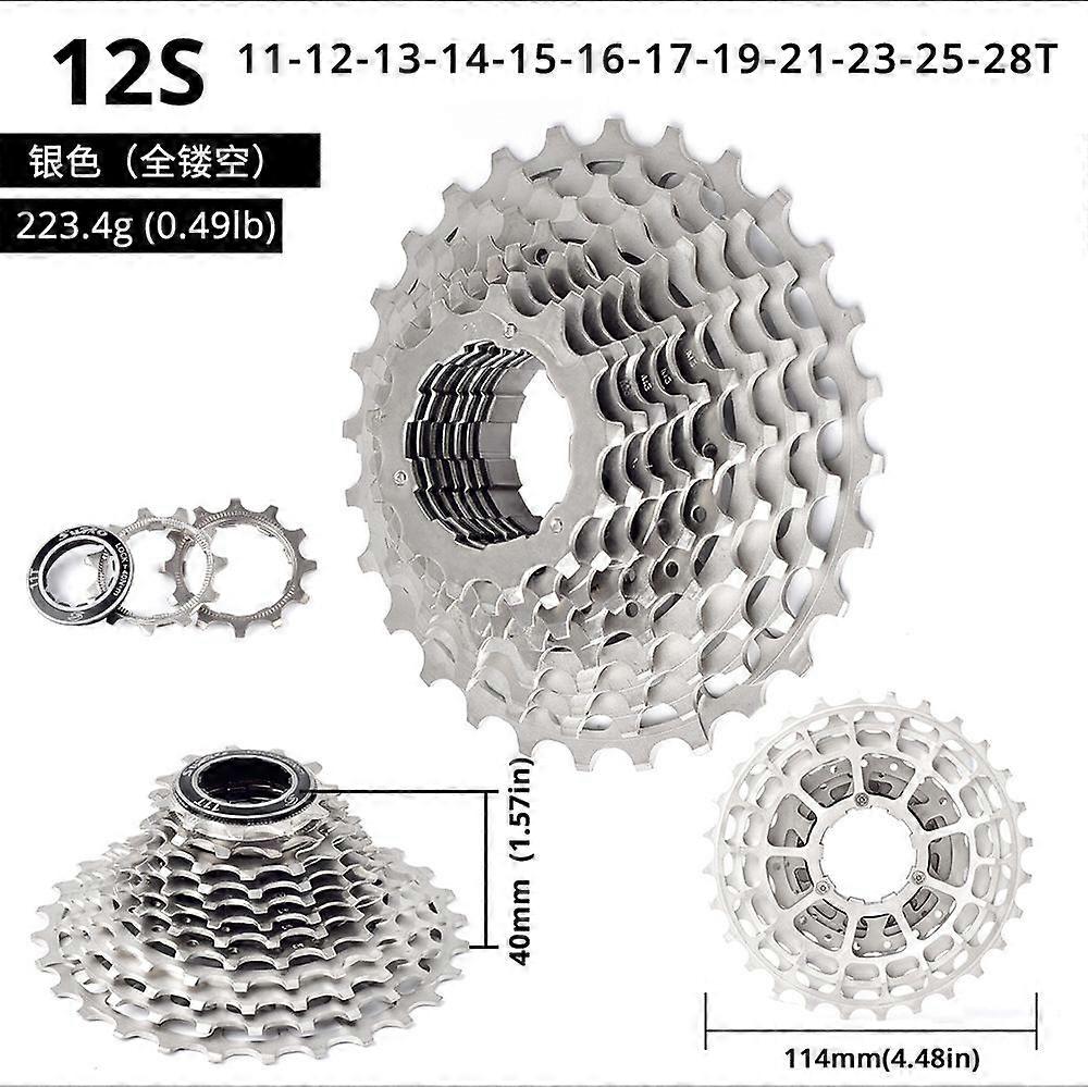 Ultralight 12 Speed Road Bike Freewheel 28T Bicycle 11V Cassette Flywheel K7 Gravel for Shimano HG
