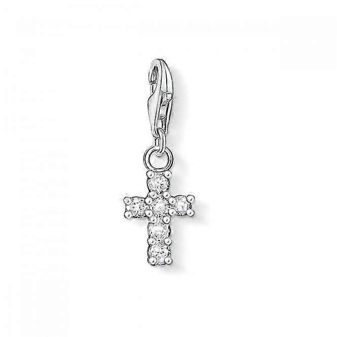 Thomas Sabo Cross With Stones Silver Zirconia Charm 0054-051-14