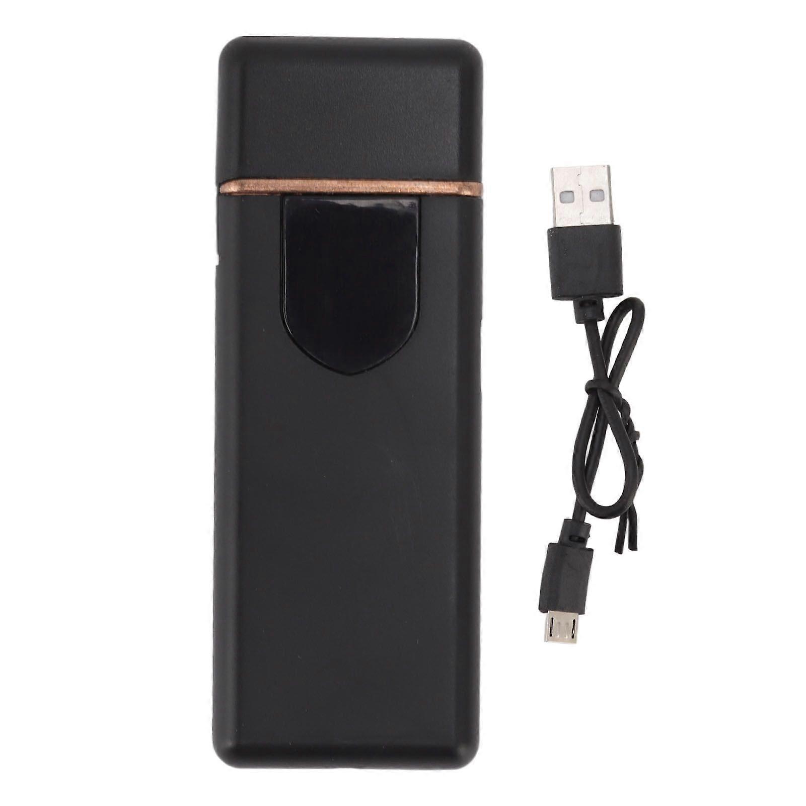 Electronic Cigarette Lighter Touch Sensing Double Side Ignition USB Electric Lighter Cigarette Accessories Black