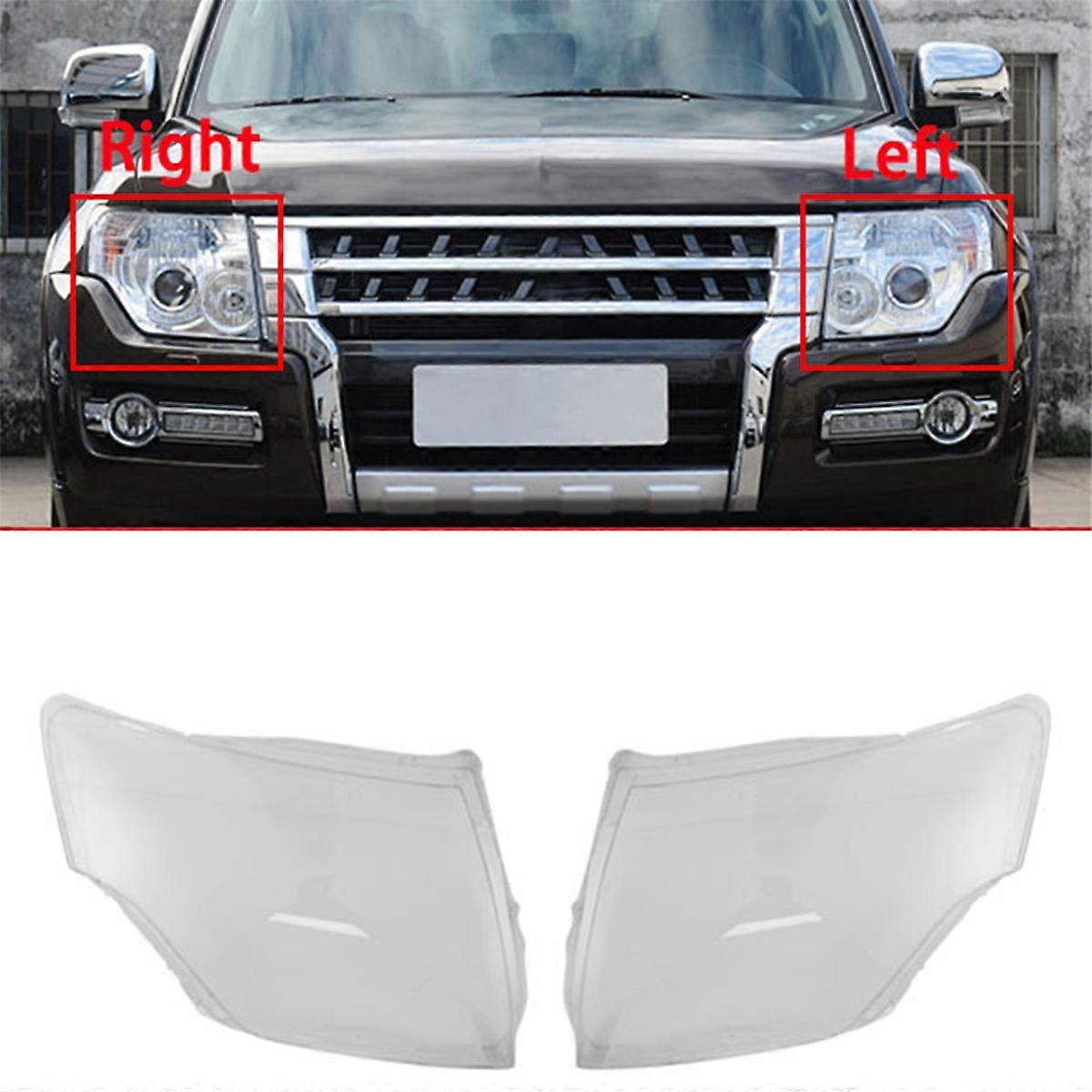 For Mitsubishi Pajero Front Headlight Cover Lens Shell Lampshade A