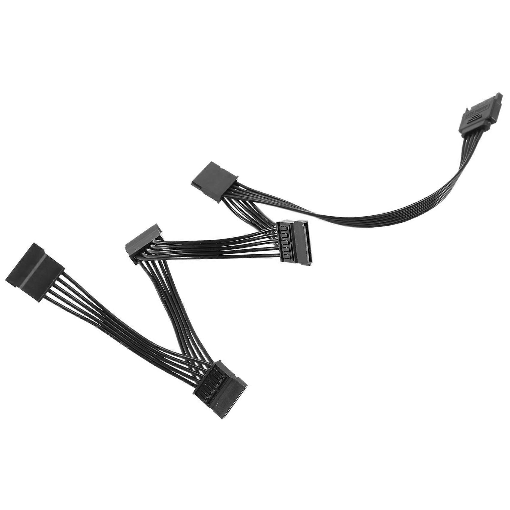 15 Pin SATA Power Extension Hard Drive Cable 1 Male to 5 Female Power
