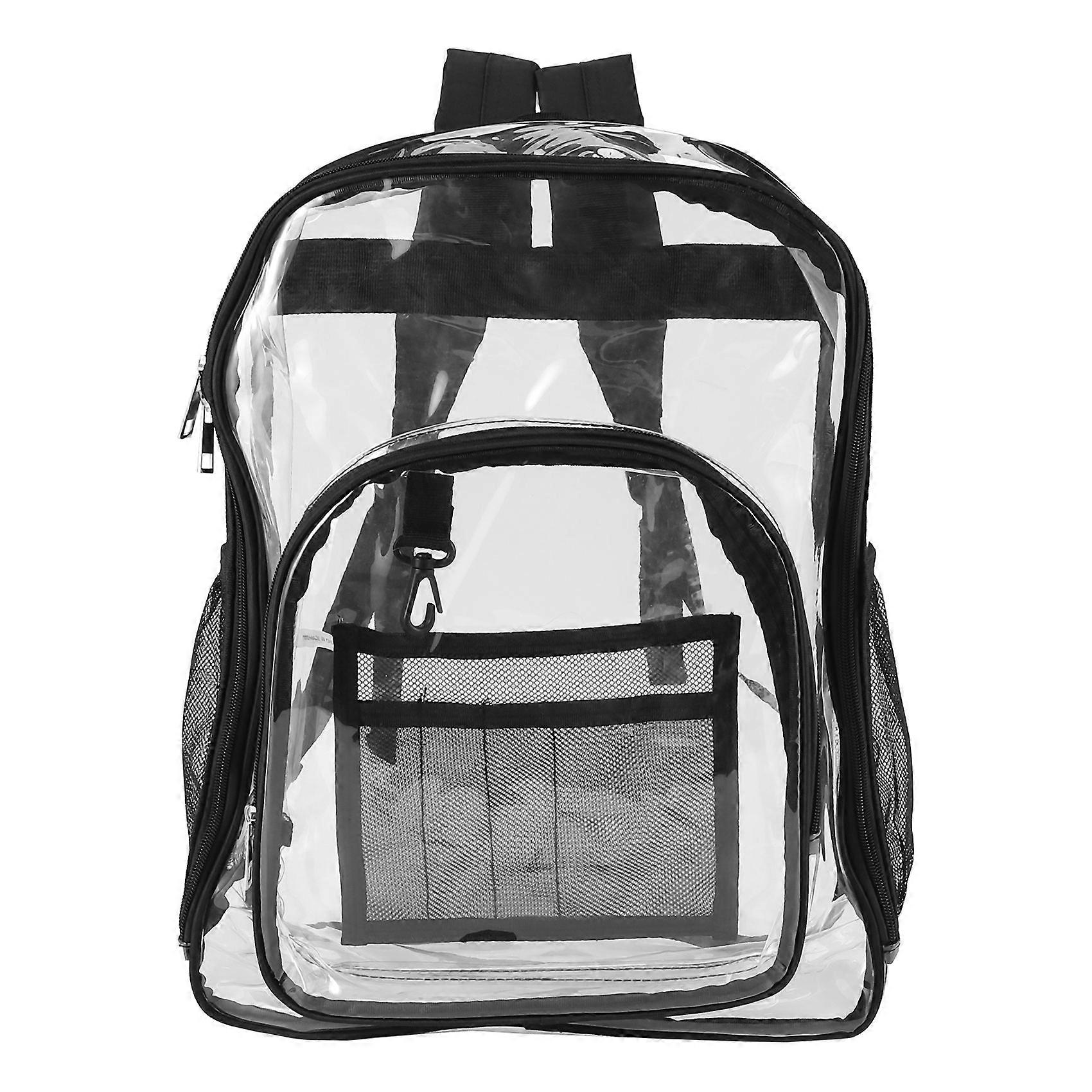 Heavy Duty Clear Backpack,Security Transparent School Backpack,See Through Bookbag For Work, Securit