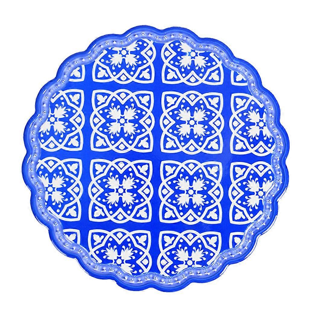 Yaratıcı Yuvarlak Seramik Masa Servis Altlığı Bohem Mandala Çiçek Desen Isı Yalıtımı Pot Ped Fincan Bardak Altlığı ile Mantar Alt Kaymaz Mutfak