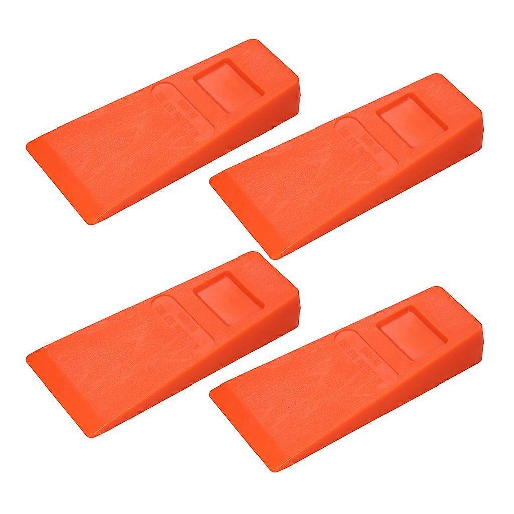 4 Pcs Orange Plastic Felling Wedge Felled Chock Tree Cutting Wedge Spiked Wedge