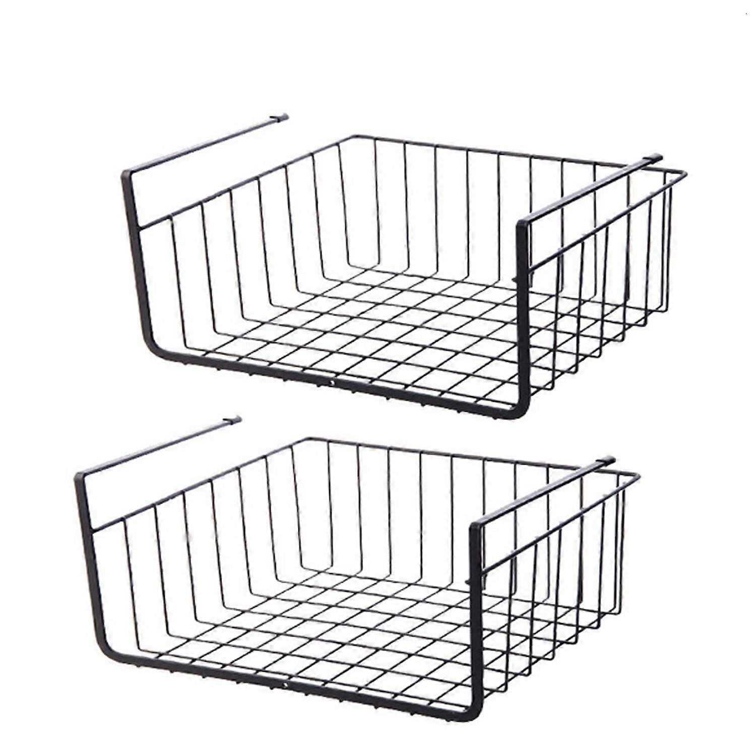2 Pcs Metal Under Shelf Basket for Kitchen Storage
