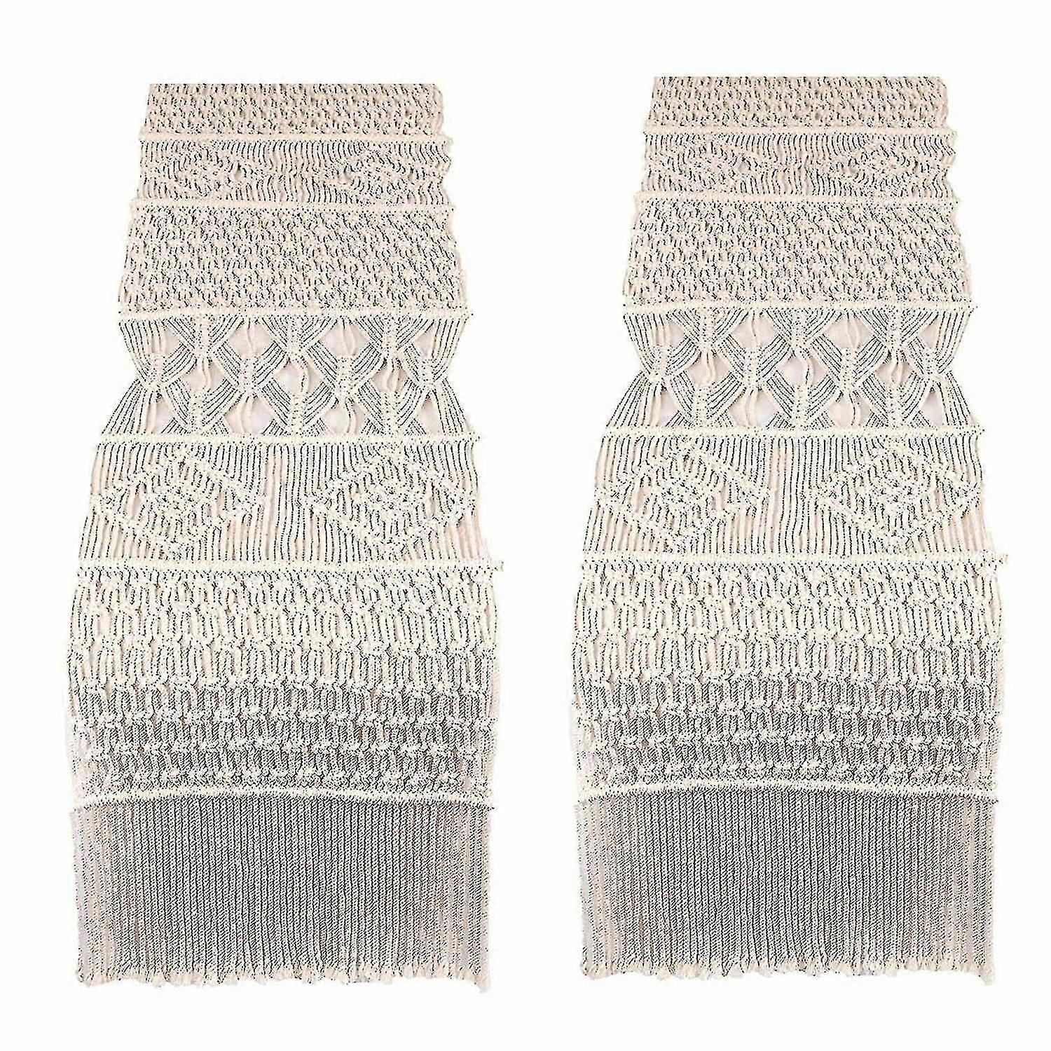 Macrame Table Runner, Boho Wedding Table Decor, Handwoven Vintage