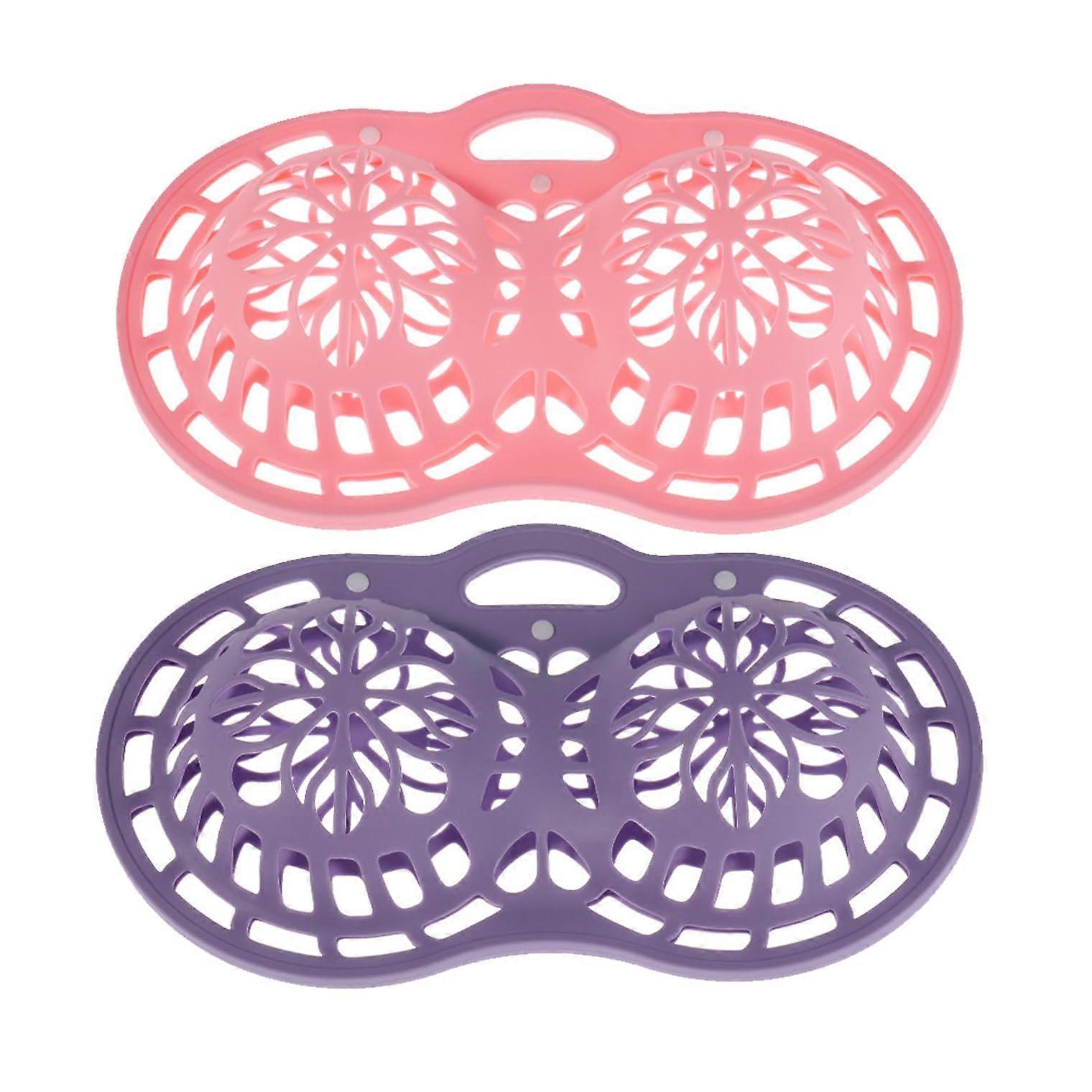 2 Pack Silicone Bra Washing Bags for Laundry 32A to 38D Cups