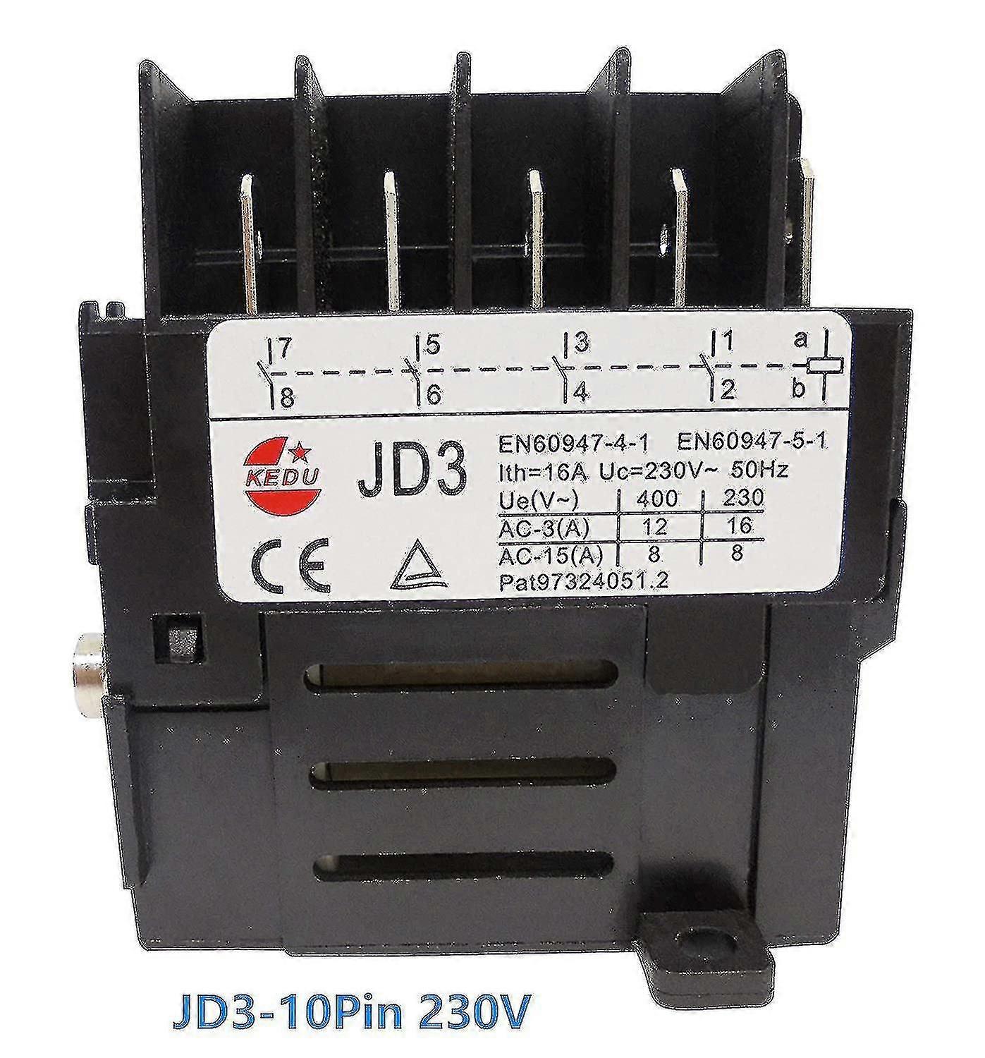 Ηλεκτρομηχανικός διακόπτης ρελέ Jd3 Jd4 για το εργαλείο ηλεκτρικής ενέργειας Kedu 8pins 10pin 16a 230v 400v