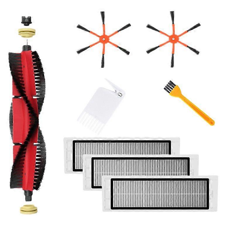 1xDetachable Main Brush+2xOrange 6-Arm Side Brush+3xFilter+2xCleaning Brush for / S50 S51 S55 S5 S6