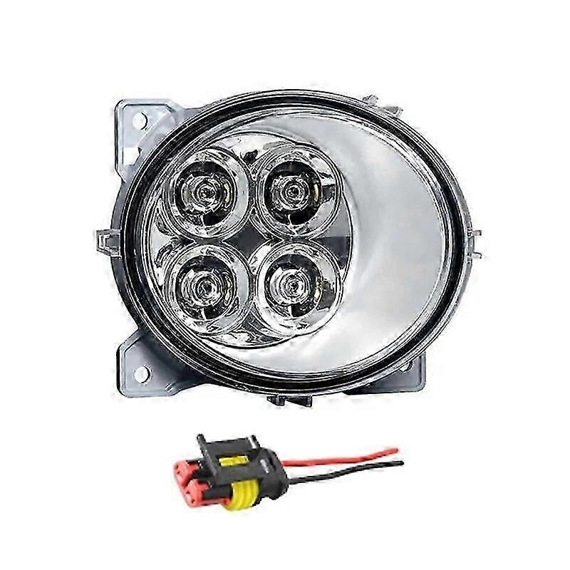 Left Right Car LED Fog Light 24V Front LED DRL Fog Light Fit For Scania G440 G450 P380 P410 R450 R620 With Connector Plug Wires