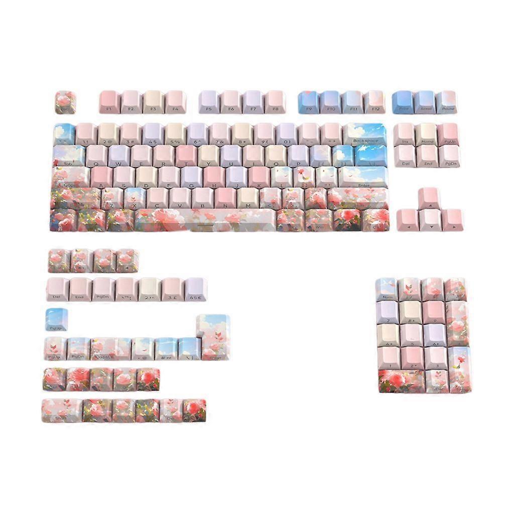 Double Shot DyeSublimation Keycaps Oil-Resistant Backlit Keycap for 134 Keys