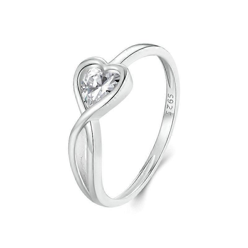 S925 Platinum-plated Infinite Loop Love Ring