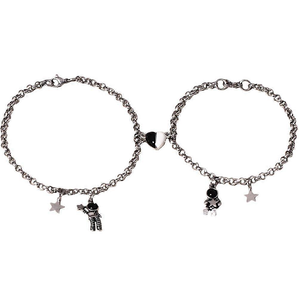 1 Pair Couple Matching Bracelets Adjustable Astronaut Bracelets Lover Bracelets