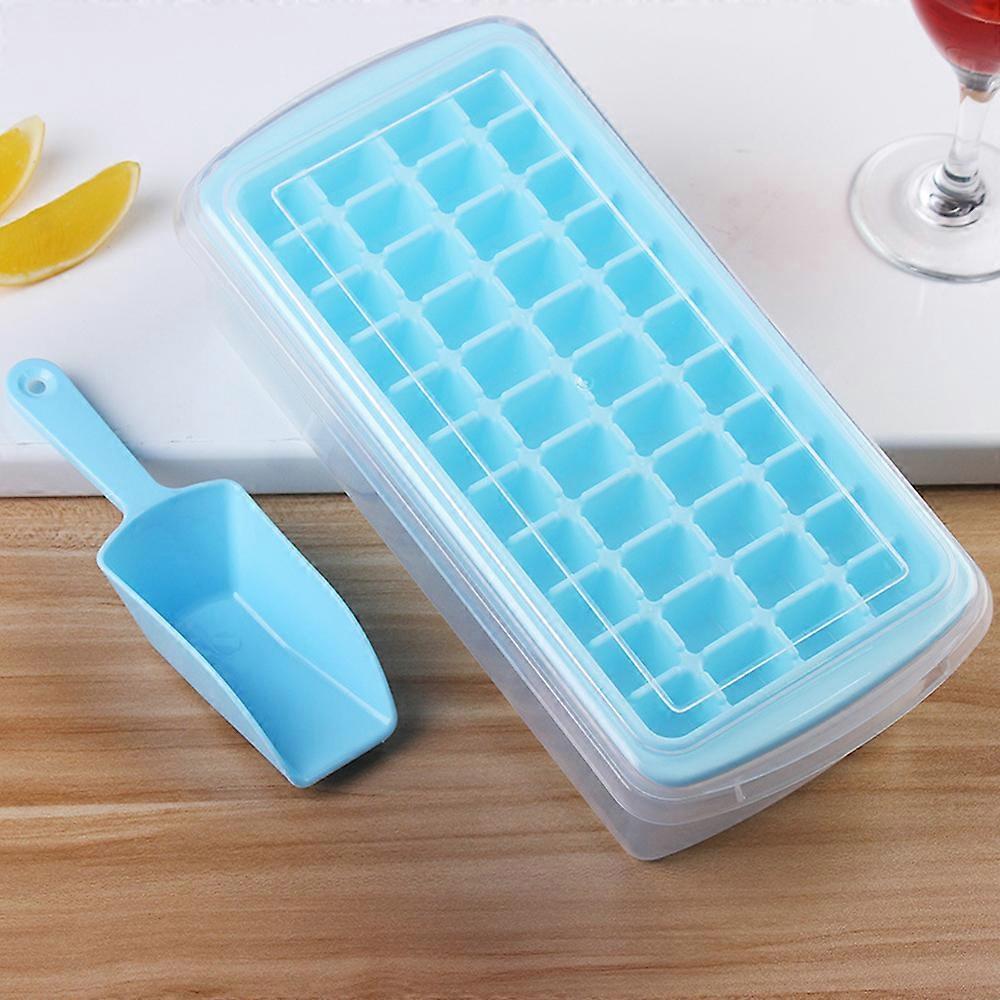 Ice Cubes Stencil with Storage Box and Ice Spoon for Quick Release