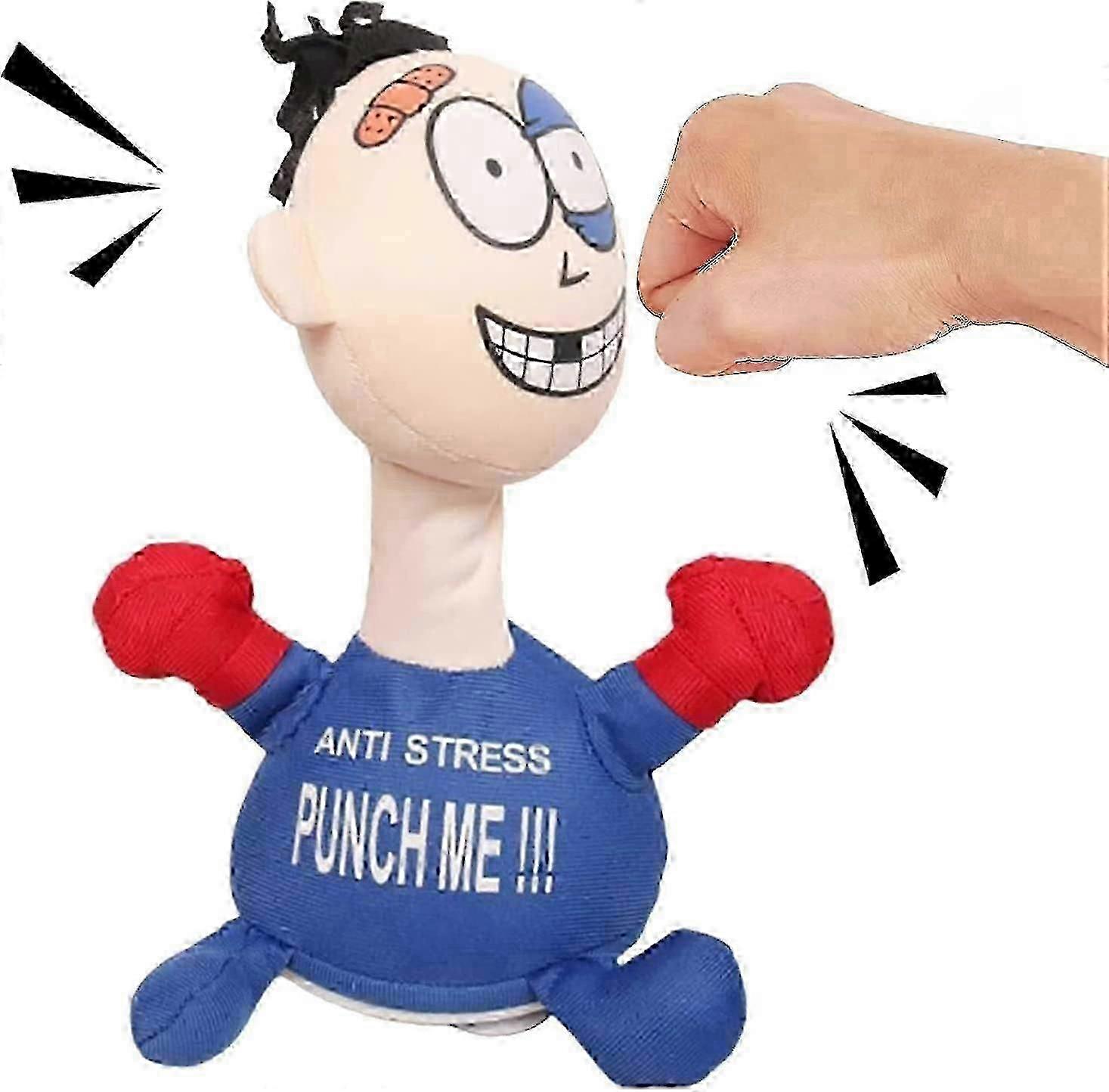 Komik Punch Me Çığlık Atan Bebek, Anti-Stres Punch Me Doll, Boks Oyuncak Yaratıcı Havalandırma Çığlık Atan Bebek, Sesli Kum Torbası ile Masaüstü İnteraktif Oyuncaklar