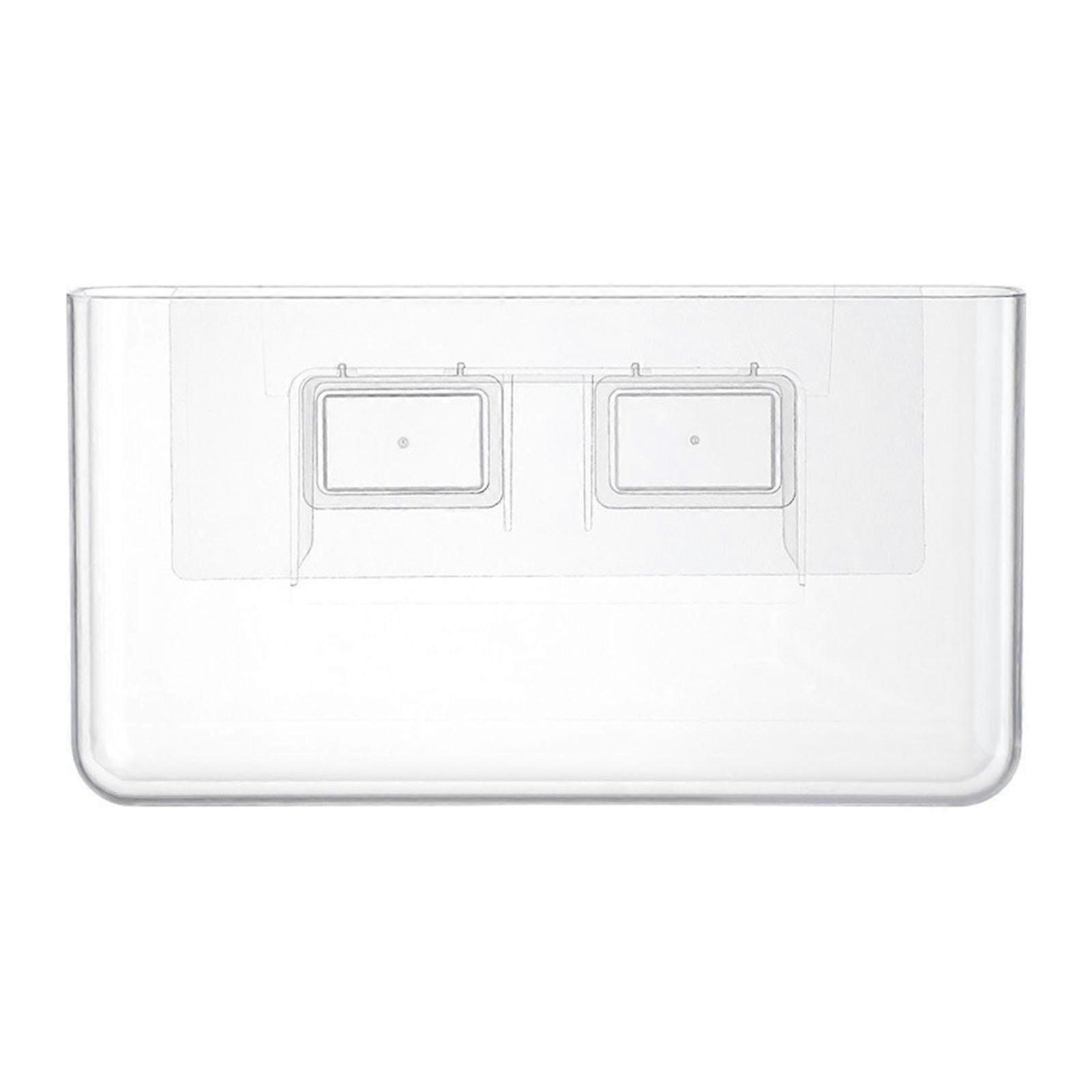 Bathroom Wall Mount Storage Box Hole Free Transparent Multifunctional Shower Organizer
