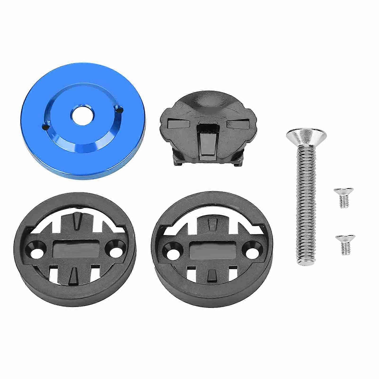 Mountain Bike Computer Mount, Stem Top Cap, Stopwatch, GPS, Speedometer (Blue)