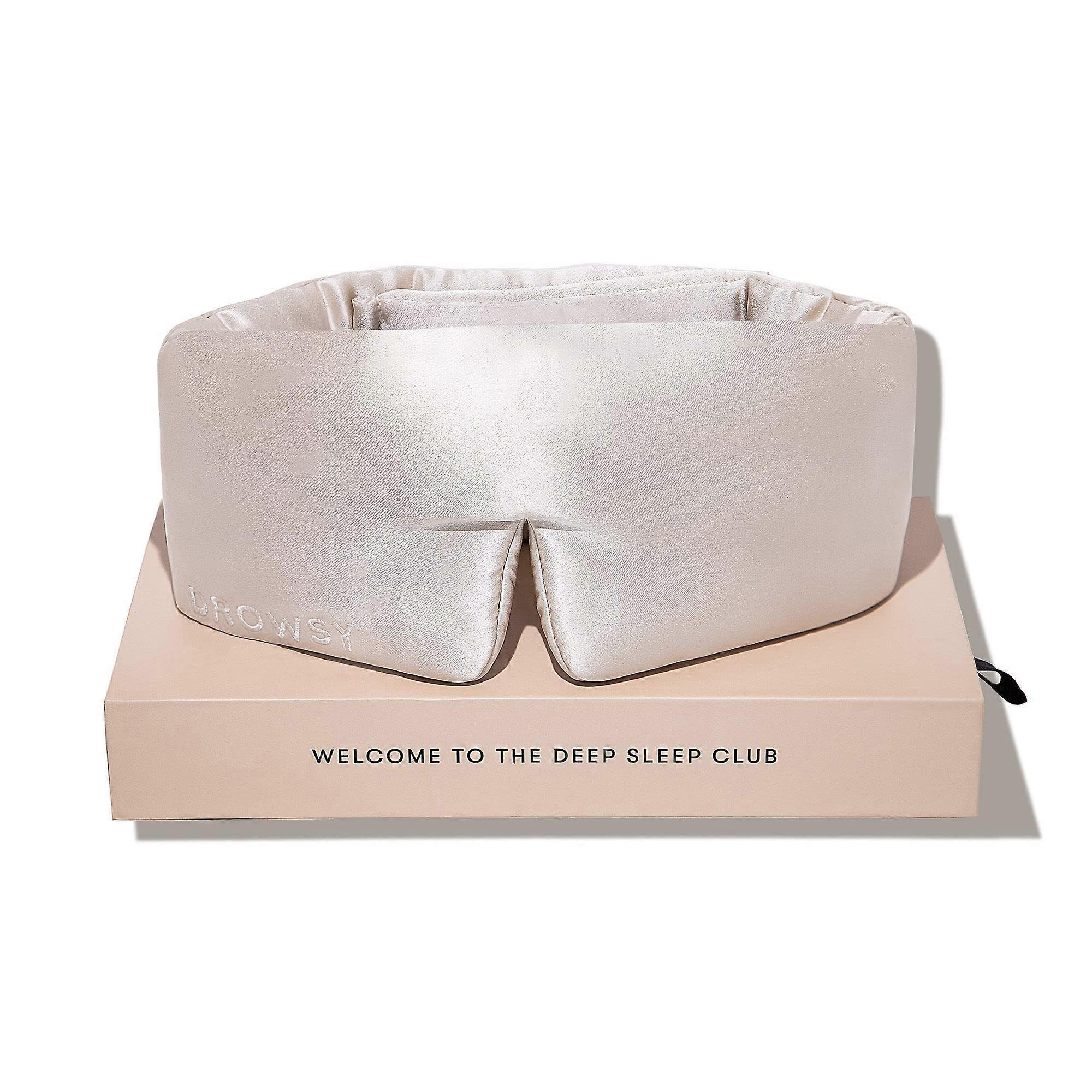 Silk Sleep Mask. Face-Hugging, Padded Silk Cocoon for Luxury Sleep in Total Darkness. (Dusty Gold)