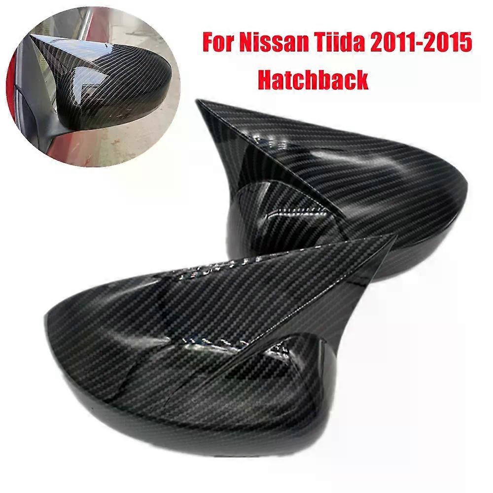 עבור ניסאן טיידה האצ'בק 2011 2012 2013 2014 2015 ABS רכב אחורי מראה צד כיסוי כנף כובע דלת דיור מעטפת לקצץ מדבקה