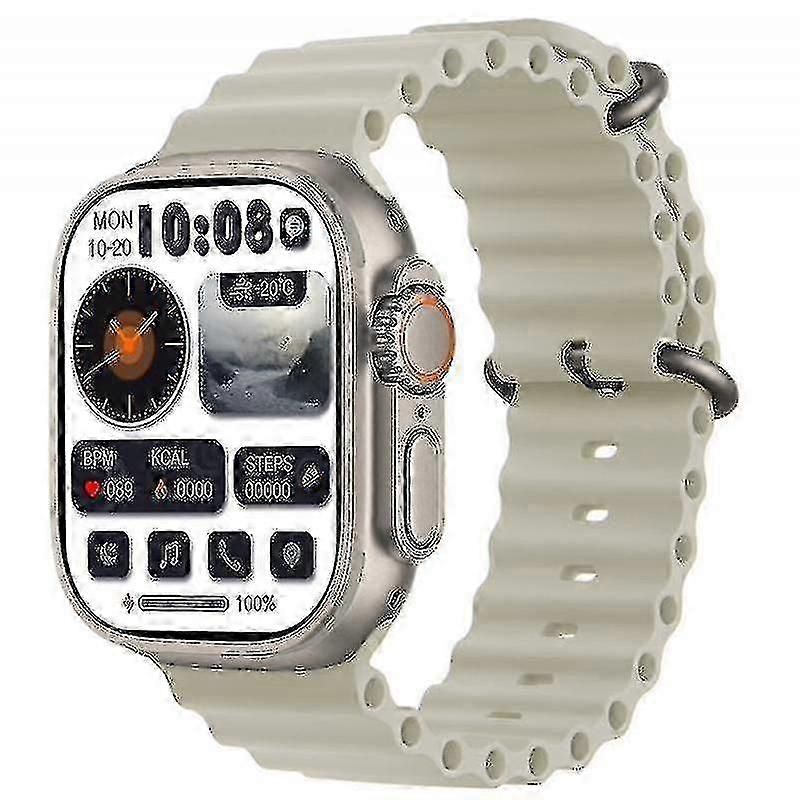 Hk8 برو ماكس الترا الذكية ووتش الرجال 49mm شاشة أموليد بوصلة NFC ساعة ذكية-yky