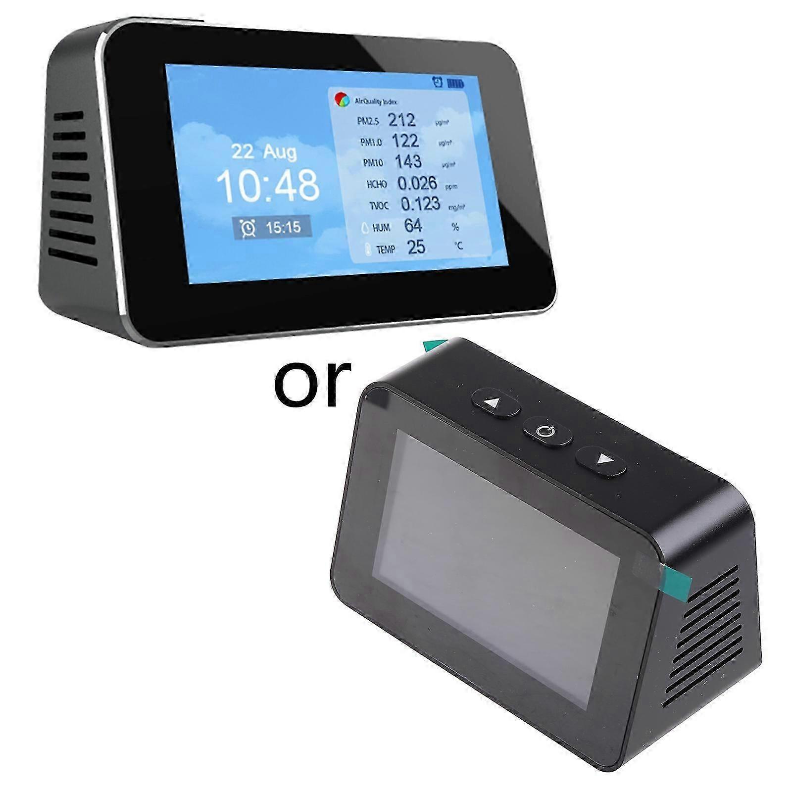 Indoor Pollution Meter Co2 Tester Pm2.5 Pm1.0 Pm10 Tvoc Sensor Temp Humidity