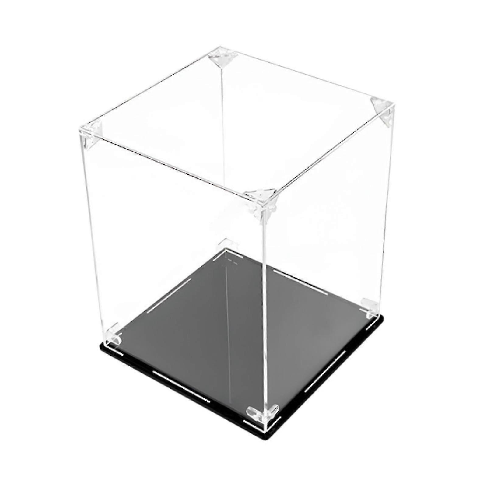 Acrylic Display Case Assemble Display Box Countertop Box Clear Acrylic Display Box for Collectibles Toys Action Figures Dolls
