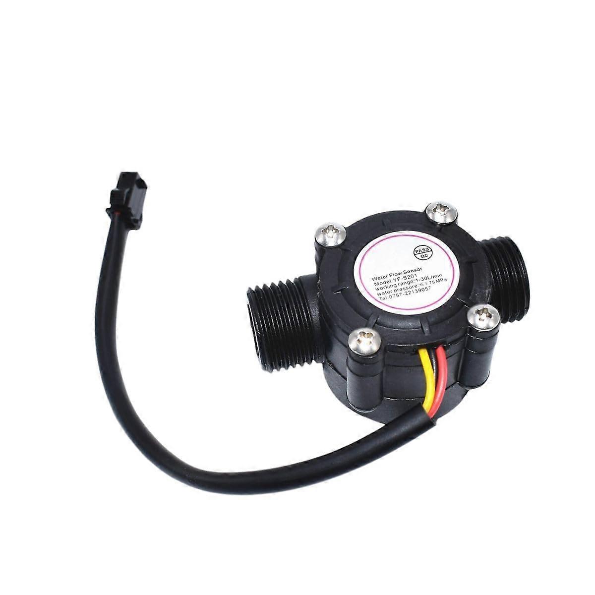 Water Flow Sensor Flowmeter 1-30L/min Hall Effect for Water Control Compatible with 2025 Models High Quality