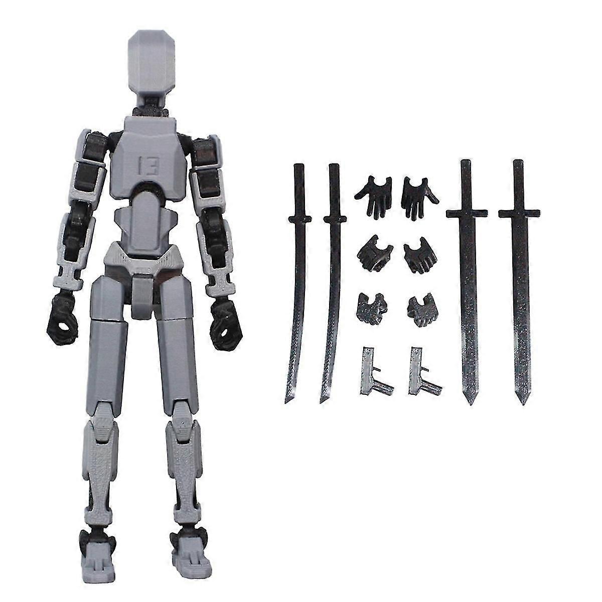 Vícekloubový pohyblivý robot 3D tištěná figurína hračkylucky PVC model celotělová aktivita robot -D