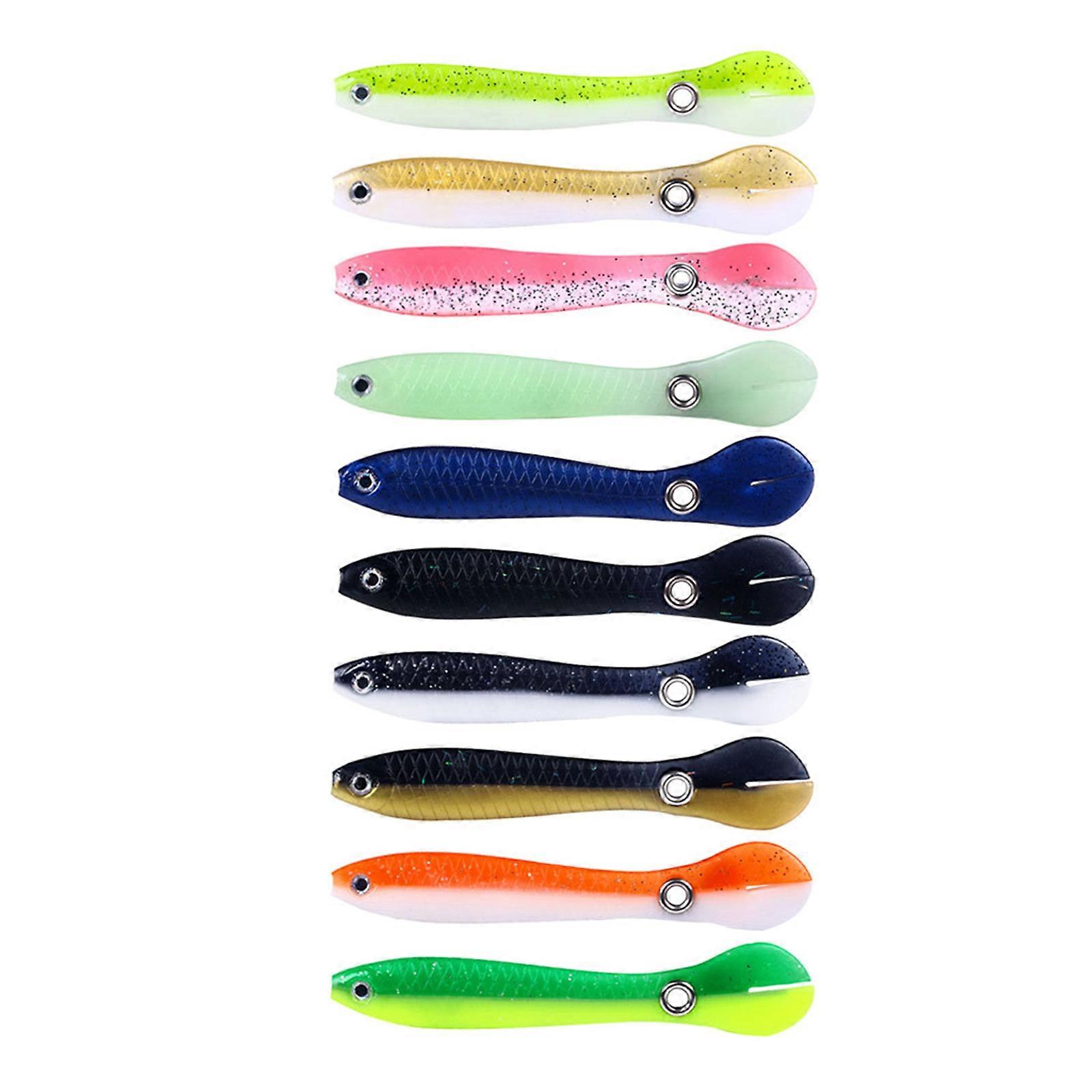 10 Stück weiche Köder Wurmköder Künstliche Swimbaits Jigging Wobbler Angelköder Weiche Plastikköder Angelköder