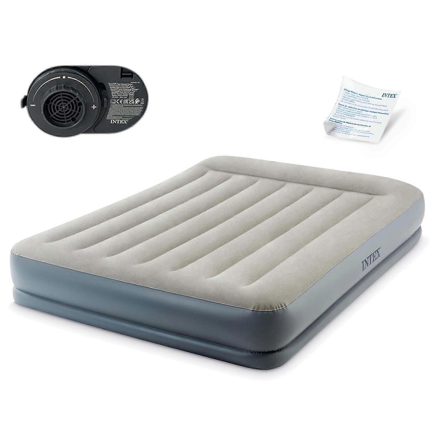 Inflatable mattress 203x152x30 cm with built-in electric pump INTEX 64118