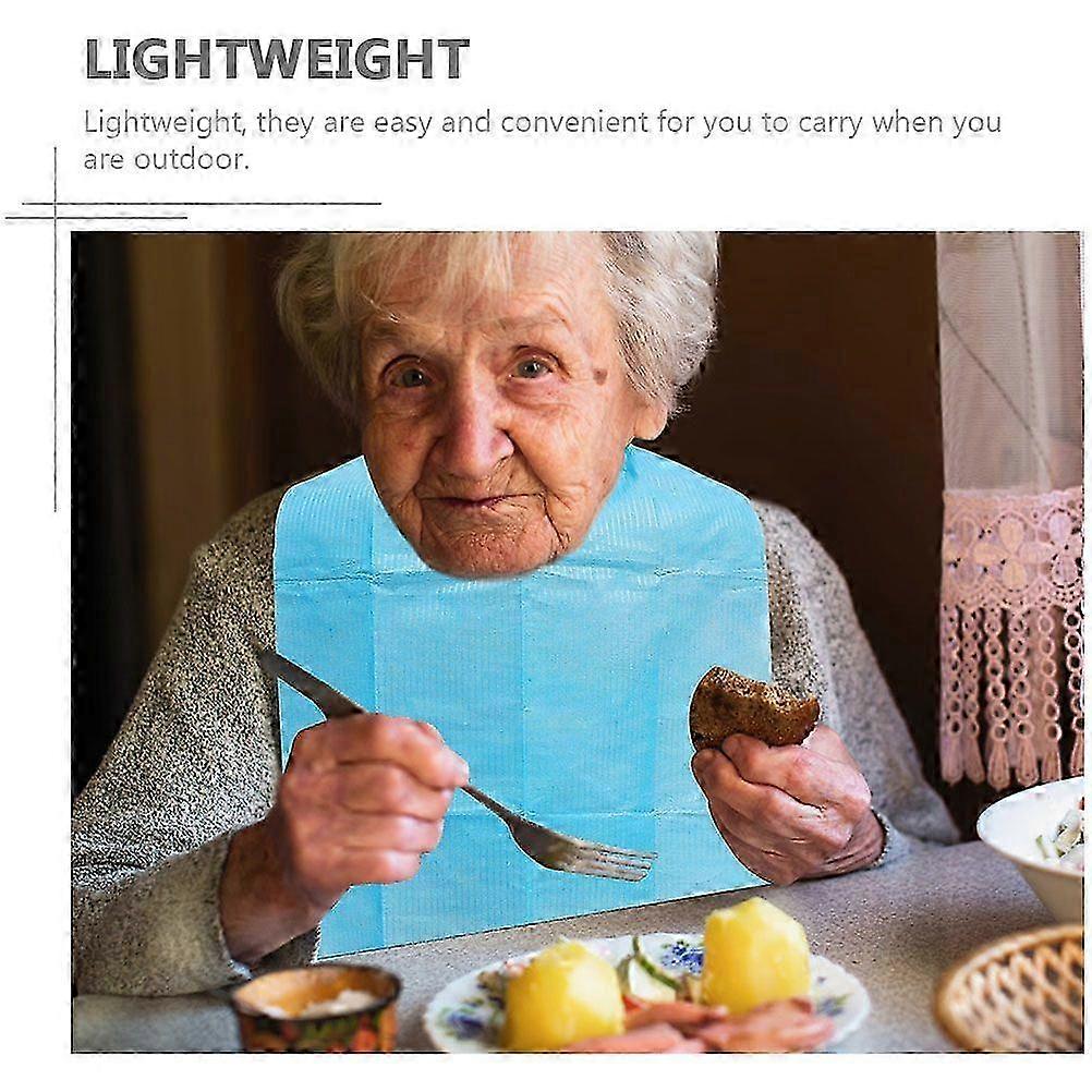 Waterproof Disposable Eating Bibs for Elderly Care