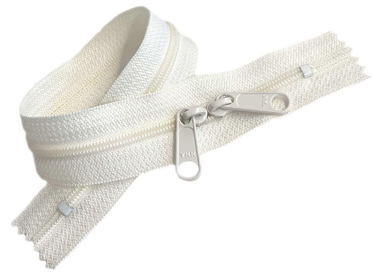 14' Double Slide Handbag Zippers YKK 4.5 Coil Snow White 841 (10) Ref: 2715