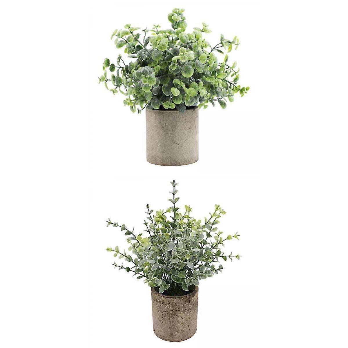 2x Artificial Plant Mini Potted