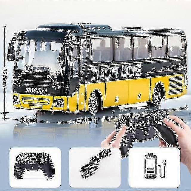 Jwl-wireless Remote Control Bus With Light Simulation Electric Large Double-decker Bus Toys For Boys Children Toy Rc Car
