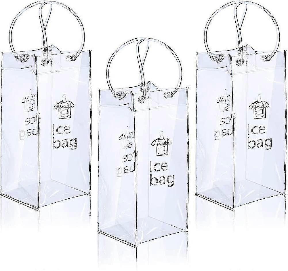 3-teilige tragbare PVC-Weinkühltaschen mit Griff