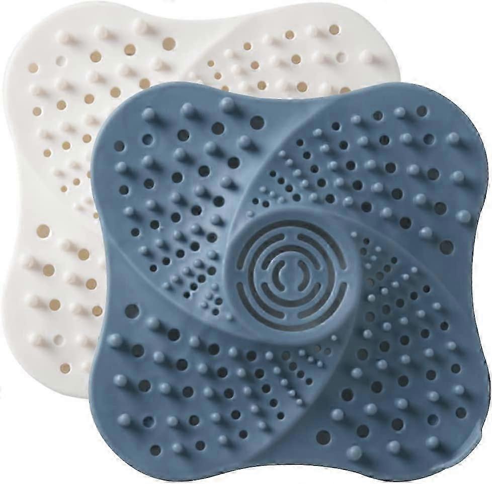 Silikon-Abflussschutz mit Saugnapf, 2er-Pack Haarsieb, Haarsieb, Duschabfluss, Haarfallenabdeckung, Abflussschutz für Küche Badezimmer