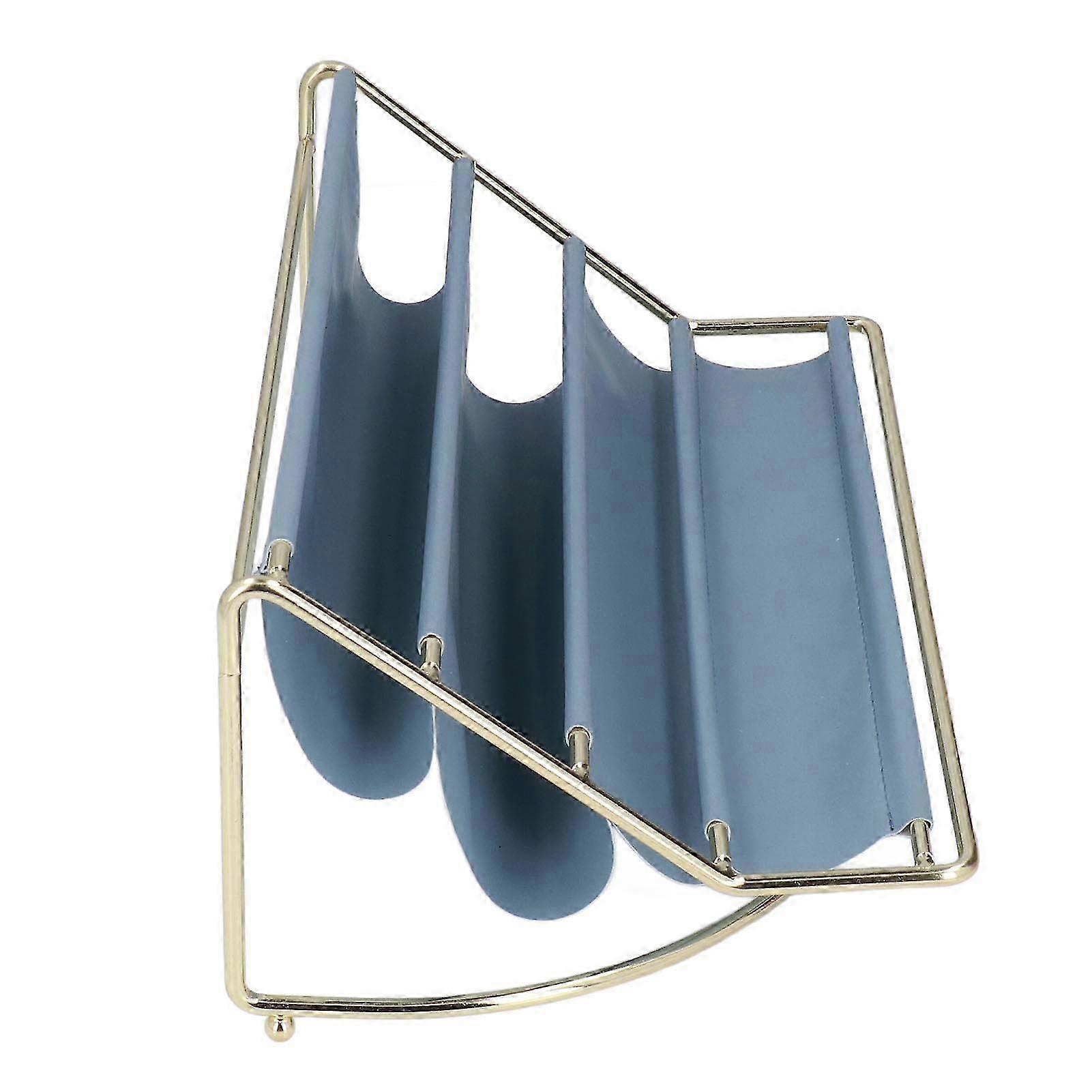 Multi-Layer Metal Leather Desk Shelf Organizer - Premium & Stable