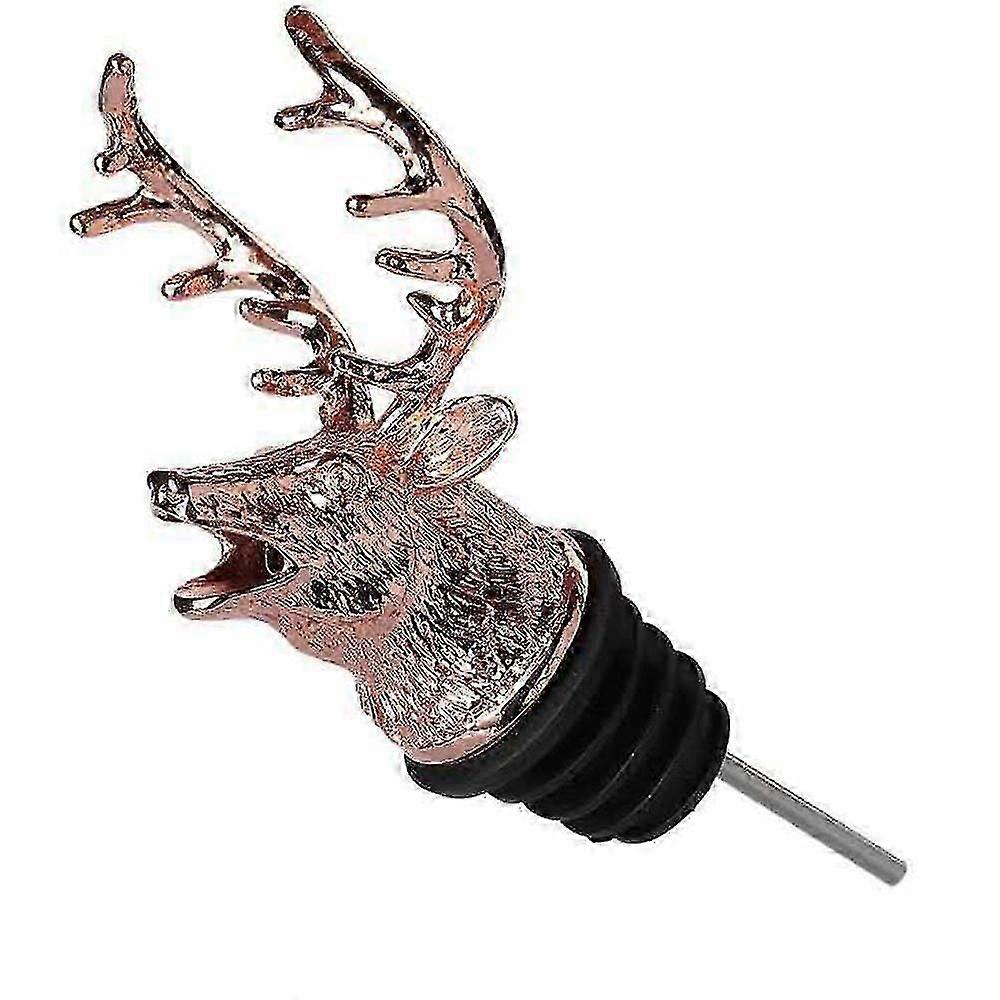 誕生日ホリデーギフトローズゴールドのための鹿ヘッドワイン注ぎ口