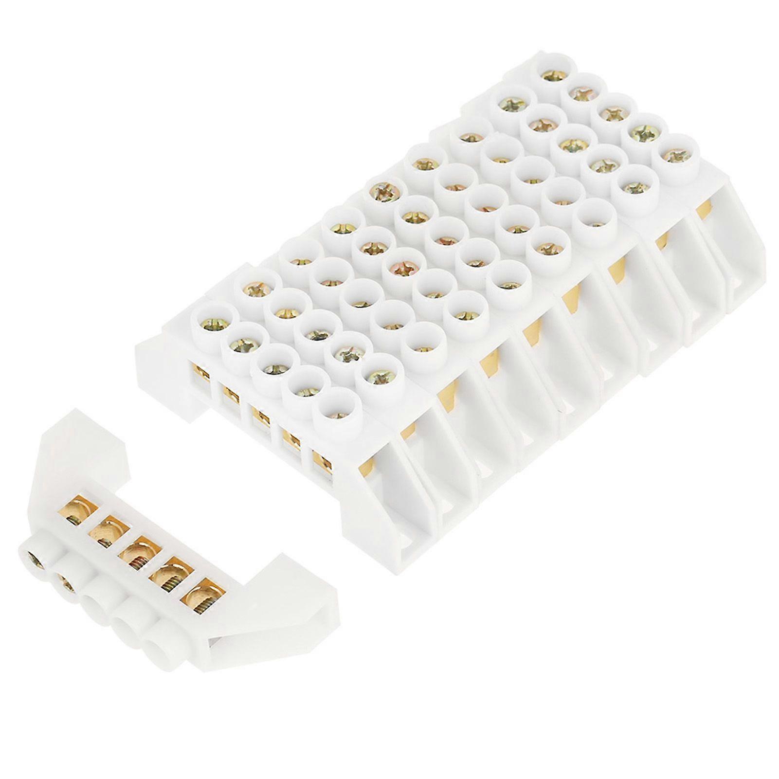 High quality  10 5-position bridge copper terminals, white