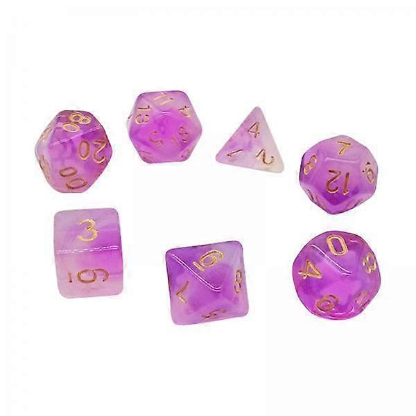 5-10pack 7x Polyhedral Dice D20 D12 D10 D8 D6 D4 Leisure Entertainment Dice Set