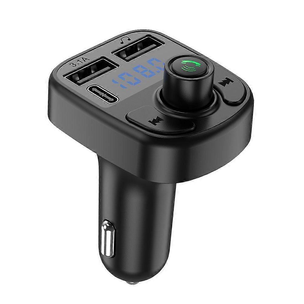 Black(A)$ Car Bluetooth MP3 Player Car Charger FM Transmitter Hands-free Dual Port USB Receiver