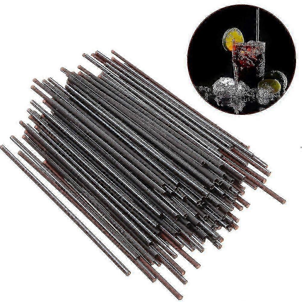 パーティードリンク用100pcsブラックミニカクテルストロー - HFMQV