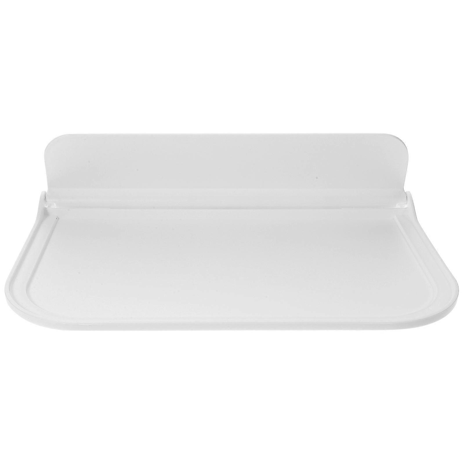 1pc White Storage Shelf Simple Wall Hanging Rack for Bathroom Organizing Board