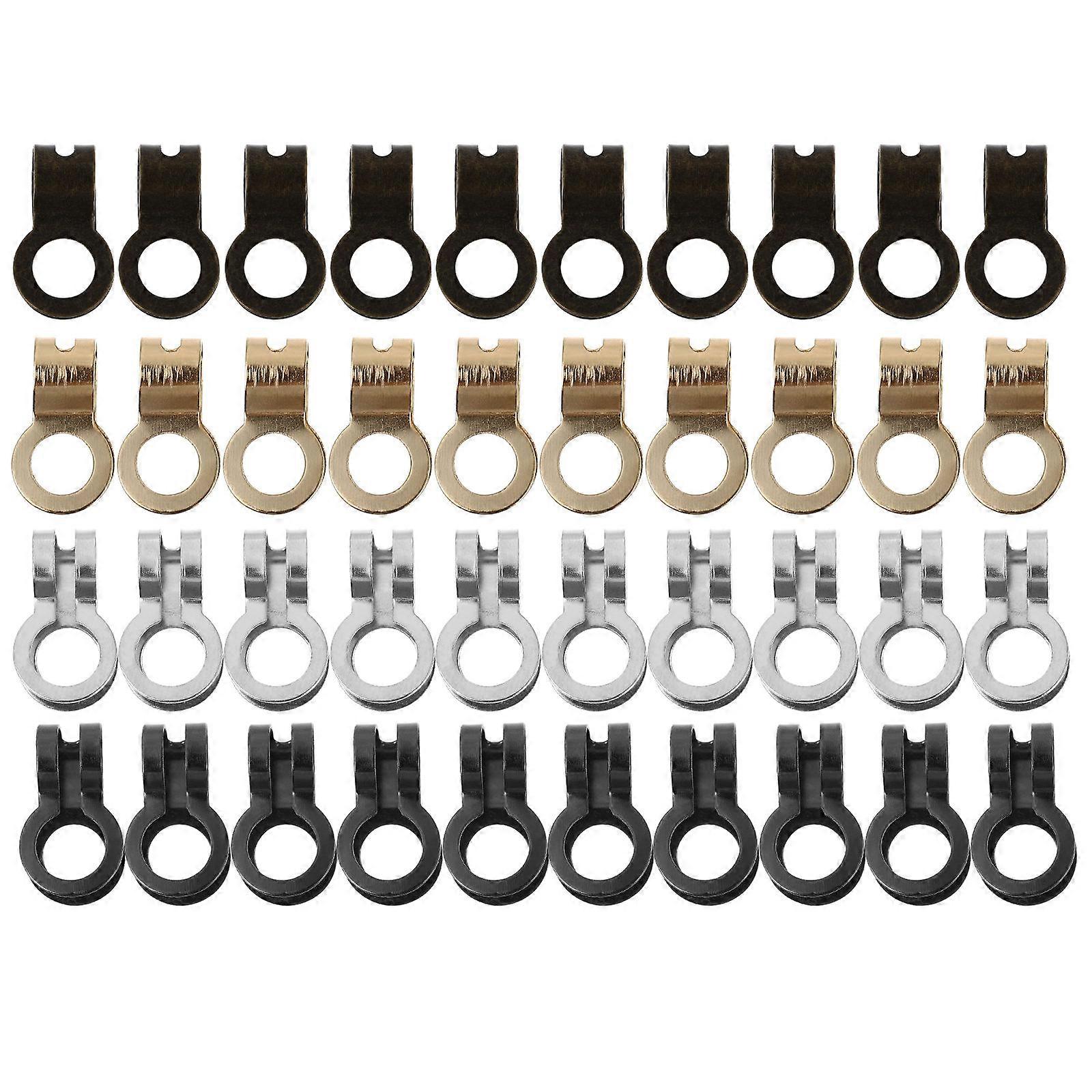 40 יחידות תיק ברזל כדור שרשרת מחבר אבזמים למזוודות חרוזים כדור שרשרת קליפים מתאים