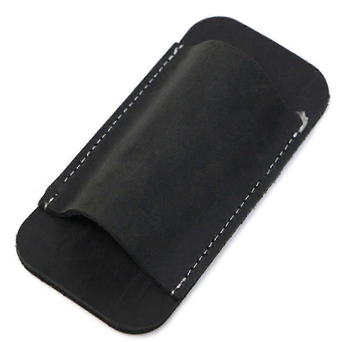 حزام رجعي يحمل غمد سكين جلدي أفقيا ، غمد سكين جيب جلدي للحزام الأسودأسود SZRH