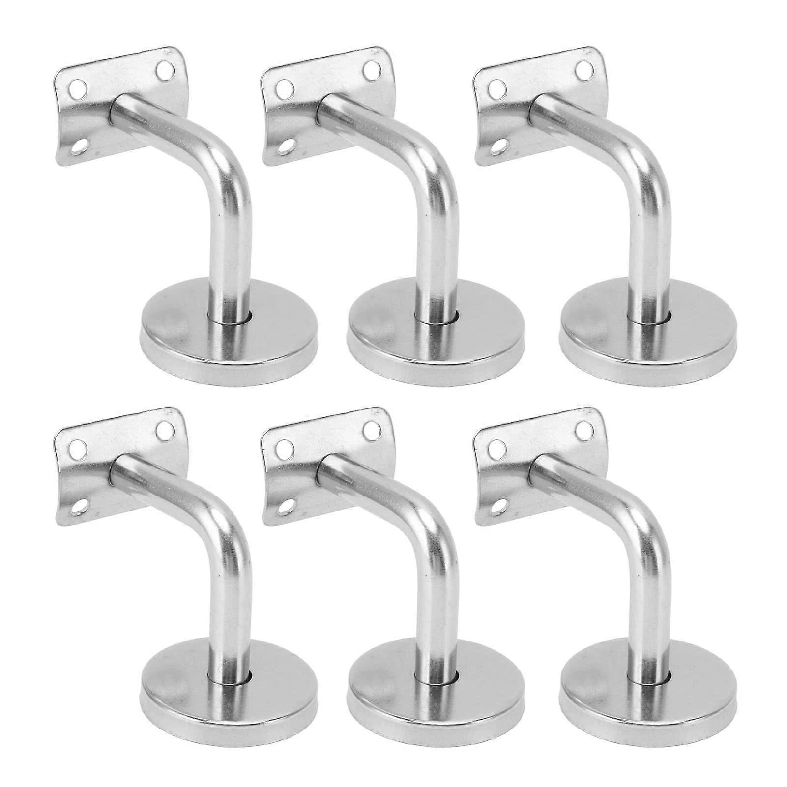 Stainless Steel Handrail Bracket, Pack of 6, Handrail Support for Round Railing, Handrail Support