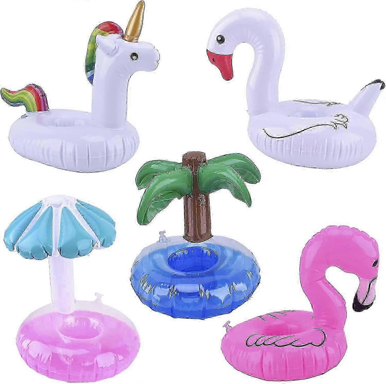 Inflatable Drink Holders, 5-Pack Floating Cup Holders for Pool Drinks