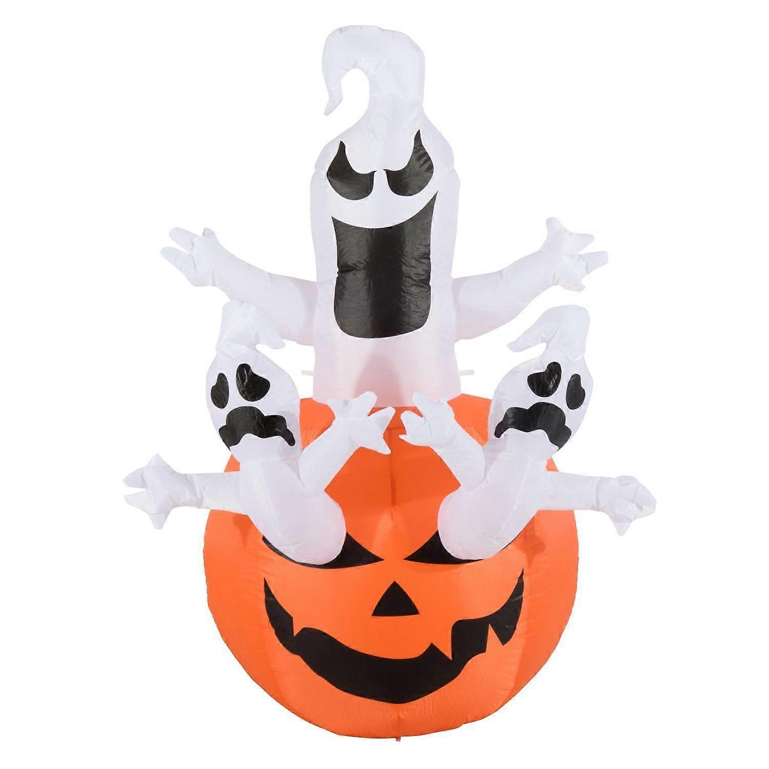 Halloween Inflatable Pumpkin Ghost Glowing Decoration Props