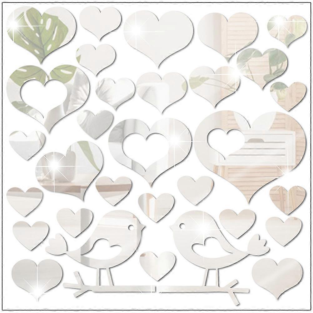 Wall Stickers Mirror Acrylic Mirror Wall Decor Indoor Use 1Pcs